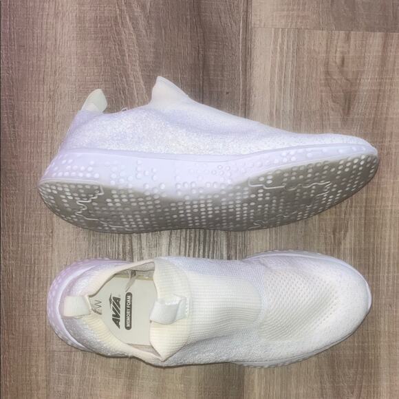 AVIA Women's Memory Foam Off White Beige Slip-On Sneakers Sz 8.5 - Picture 7 of 8